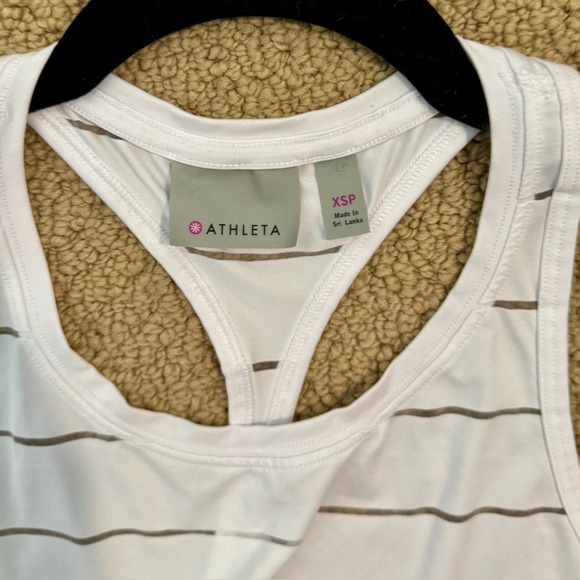 Athleta Stripe Mesh High Neck Chi Tank - Picture 6 of 6
